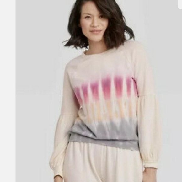 Knox Rose Sweaters - Women's Sweatshirt Off-White Tie-Dye Knox Rose Size S